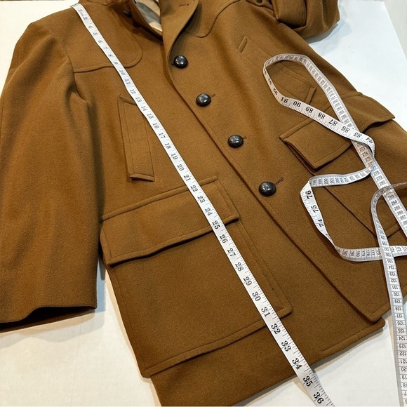 Pendleton Camel Brown Wool Trench Coat Short Length Size M NO TAG Coats32 - Picture 14 of 14
